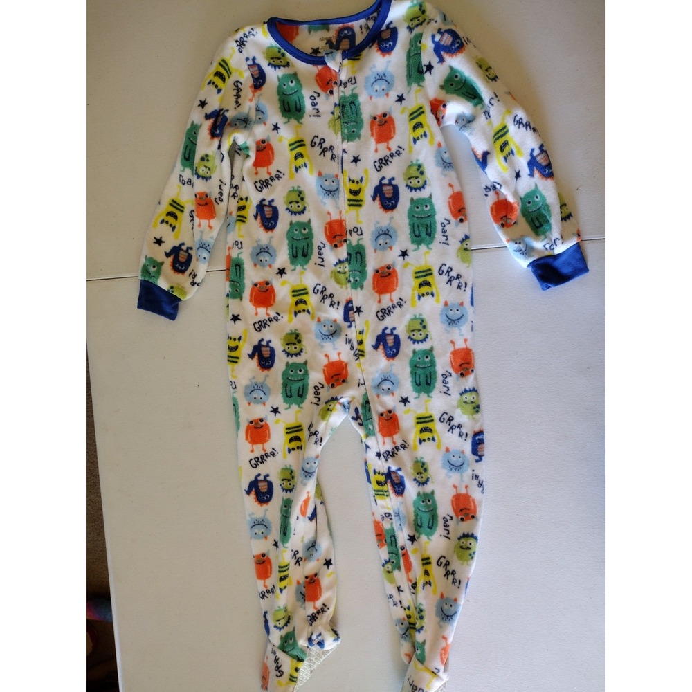 Absorba boys monsters fleece‎ footie pajamas size 4t
